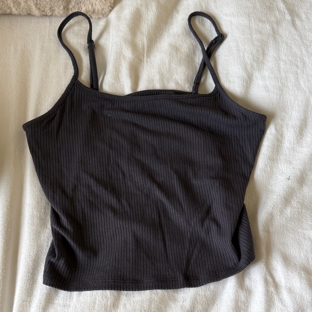 American Eagle Outfitters Black Ribbed Camisole